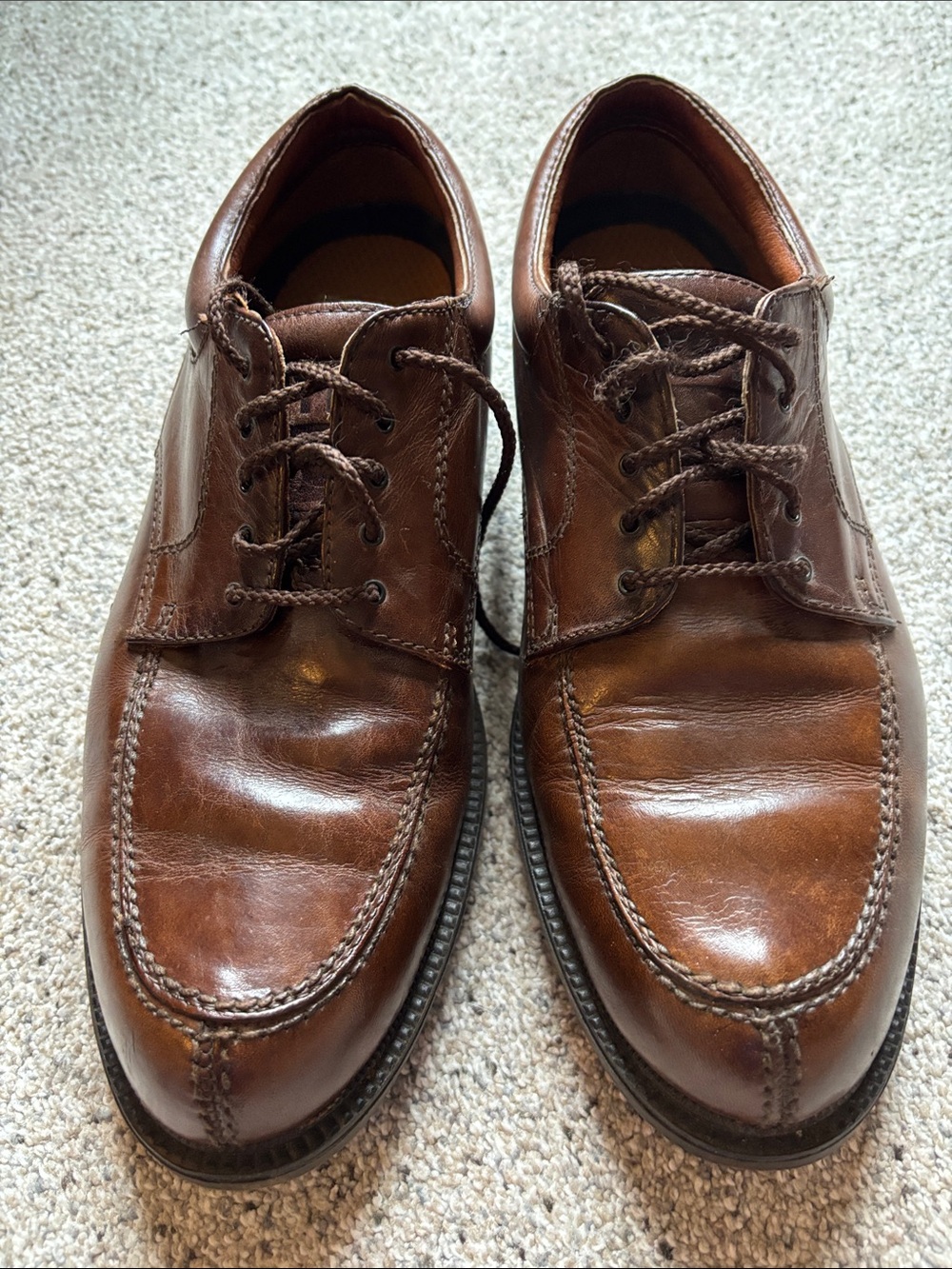 Frye Taylor Split Toe Oxford Men's Brown Leather Lace-Up Dress Shoes. Size 11